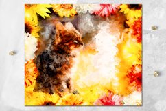 Cats &amp; flowers | skinny tumbler sublimation design bundle Product Image 2
