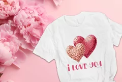 I love You Illustration, Valentine's Day Sublimation PNG Product Image 2