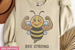Bee Strong PNG, Funny Animals Sublimation PNG Product Image 1
