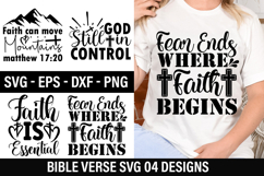Bible Verse SVG Bundle - Fear Ends Where Faith Begins Product Image 1