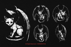 10 Bundle Dark Art Cat Wing Kitten Claws Fur Meow Demon Product Image 3