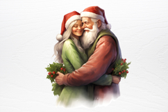 Vintage Floral Christmas Clipart PNG Product Image 2