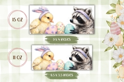 Easter Chick Mug Design, Cartoon Raccoon Mug Sublimation Product Image 2