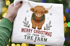 Merry Christmas From The Farm PNG Sublimation Design - Cute Product Image 4