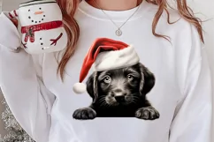 Christmas Peeking Dogs Clipart, Christmas PNG Product Image 2