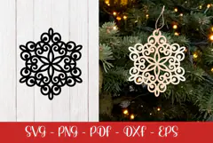 Snowflake laser SVG PNG| Christmas Snowflakes ornament Product Image 2