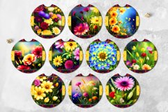 Fantasy Flower | car coaster &amp; key chain sublimation designs Product Image 2