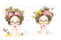 Girl, Mixed Media, Ephemera, PNG, Clipart Product Image 2