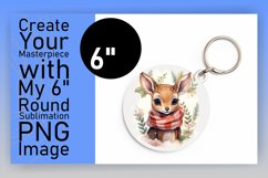 Watercolor Winter Critters Circle Ornament Design Product Image 1