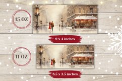 Watercolor Christmas City Mug Template, Coffee Christmas Mug Product Image 2