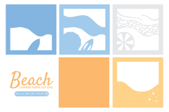 Beach Layered Paper Cut SVG - Ocean Wave Shadow Box Product Image 2