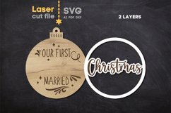 First Christmas Ornament SVG laser cut file for Glowforge Product Image 3