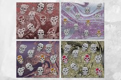 Halloween Skulls | 8 Skinny tumbler sublimation designs, JPG Product Image 2