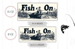 Fish On Mug Wrap, Fishing Mug, Fisherman Mug Template Product Image 2