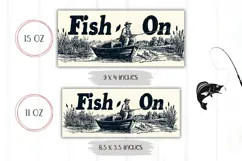 Fish On Mug Wrap, Fishing Mug, Fisherman Mug Template Product Image 2