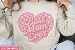 Best mom ever PNG, Retro Mother Sublimation PNG Product Image 1