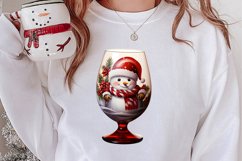 Christmas Wine Cup Sublimation Clipart Product Image 3