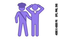 Colored Arrest Icon Product Image 1