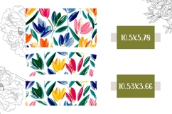 Abstract Tulips Tumbler Design, Flowers 40 Oz Tumbler PNG Product Image 2