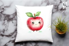 Cute Kawaii Apple Clipart Sublimation PNG Product Image 3