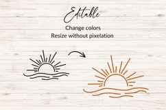 Sun And Waves Doodle SVG Product Image 2