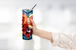 Heart Flower Tumbler Wrap Design Product Image 2