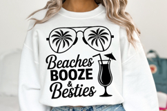 Beaches Booze &amp; Besties svg | Summer Svg | Shirt Svg Product Image 1