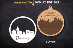 Christmas Ornament SVG laser cut file for Glowforge Product Image 3