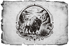 Bison Desert Canyon SVG Product Image 2