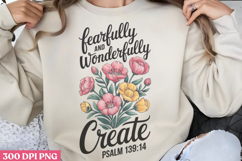 Fearfully &amp; wonderfully PNG, Christian Bible Verses Sublimat Product Image 3