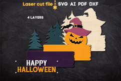 Happy Halloween Sign SVG laser cut file for Glowforge Product Image 3
