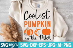 Coolest Pumpkin in the Patch svg, Halloween svg, Autumn svg Product Image 2