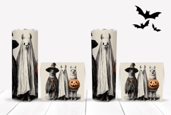 Vintage Halloween Tumbler Wrap, Cartoon Lama Tumbler Design Product Image 2