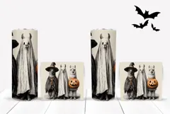 Vintage Halloween Tumbler Wrap, Cartoon Lama Tumbler Design Product Image 2