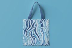 Curved Blue Waves Digital Paper Product Image 2