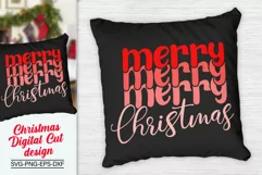 Merry Christmas Svg, Merry Merry Merry Christmas Svg Product Image 3