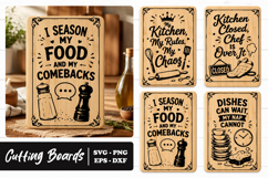 Funny Kitchen Quotes Cutting Board SVG PNG Product Image 1