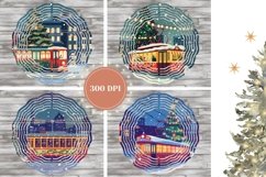 Christmas Tram Wind Spinner Designs, Christmas Village PNG Product Image 2