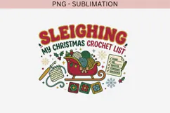 Christmas crochet png design for T-shirts Product Image 2
