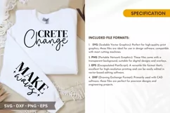 Crete change SVG - Motivational Sleeve T-Shirt Design Product Image 2