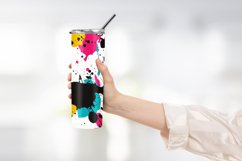 Colorful abstract splashes tumbler wrap sublimation design Product Image 2