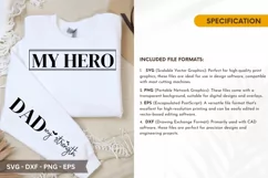 My Hero SVG - Father's Day Sleeve T shirt Design Product Image 2