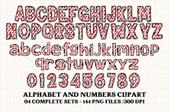 Valentine Alphabet Clip Art, valentines day letters doodle Product Image 2