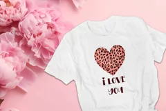 I love You T-Shirt Design, Valentine's Day Design PNG Product Image 2