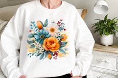 Spring Garden Clipart, Flowers Sublimation Designs Product Image 2
