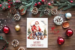 Watercolor Santa Claus 4 PNG sublimation Product Image 3