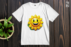 Cute Sunflower Cartoon Clipart Sublimation PNG Product Image 2