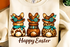 Western Easter Bunny PNG, Brushstroke bunny easter PNG Product Image 2