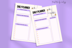 Cute Daily Planner Template for Canva | Printable &amp; Digital Product Image 2
