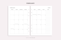 2030 Monthly Planner with Holidays, Dated Month on 2 Pages Product Image 2
